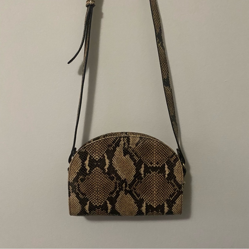 APC Half moon leather crossbody bag snakeprint